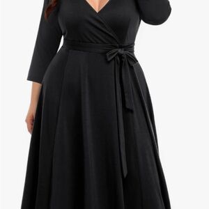Every Day Black Wrap Dress